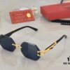 Cartier New Style Frameless Panther Decorated Sunglasses, Retro Fashion Unisex Driving Sun Glasses