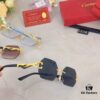 Cartier New Style Frameless Panther Decorated Sunglasses, Retro Fashion Unisex Driving Sun Glasses