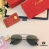 Cartier Men's New Stainless Steel Leather High-Definition Polarized Sunglasses, Pilot Metal Double-Bridge UV Protection Aviator Driving Glasses