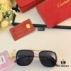 Cartier Men's Square Frame Polarized Sunglasses, Ultra-light Metal Frame UV Protection Sun Glasses for Driving