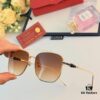 Cartier Square Sunglasses, Same Style as Zhang Yishan, Fashionable Metal Frame Sunglasses for Men, Trendy Oversized Sun Glasses