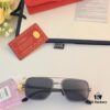 Cartier New Fashion Pilot Metal Sunglasses with Double Bridge, High-End Sunglass Frame, Can Be Fitted with Prescription Lenses