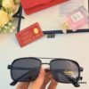 Cartier Men's New Wide Double-Bridge Sunglasses, Retro Square Polarized Sun Glasses, Fashionable Casual Shades
