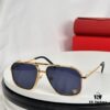 Cartier CT0638S Square Foldable Sunglasses with Leopard Head Inlay