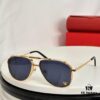 Cartier CT0637S Folding Cat-Eye Sunglasses with Leopard Head Inlay
