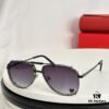 Cartier CT0637S Folding Cat-Eye Sunglasses with Leopard Head Inlay