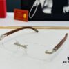 Cartier CT0286 Men's Eyeglasses - Size 54 □ 17-140, Universal Frame Shape for All Face Types, Comfortable Fit, Compatible with Prescription Lenses, Wooden Temples, Suitable as Sunglasses