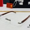 Cartier CT0286 Men's Eyeglasses - Size 54 □ 17-140, Universal Frame Shape for All Face Types, Comfortable Fit, Compatible with Prescription Lenses, Wooden Temples, Suitable as Sunglasses