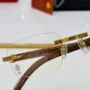 Cartier CT0286 Men's Eyeglasses - Size 54 □ 17-140, Universal Frame Shape for All Face Types, Comfortable Fit, Compatible with Prescription Lenses, Wooden Temples, Suitable as Sunglasses
