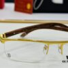 Cartier - CT4581369 Size: 58□17-140 Men's Sunglasses, Universal Frame Shape, Comfortable Fit, Suitable for All Face Types, Compatible with Prescription Lenses, Wooden Temples