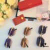 Cartier New Arrival Stylish Frameless Panther Decor Sunglasses, Retro Fashion Unisex Driving Sun Glasses