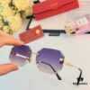 Cartier New Arrival Stylish Frameless Panther Decor Sunglasses, Retro Fashion Unisex Driving Sun Glasses