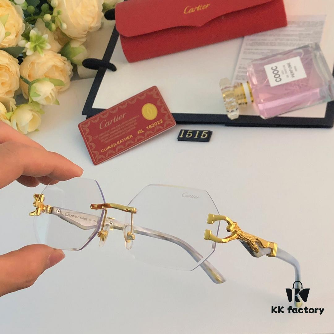 Cartier-Inspired Retro Wooden Texture Leopard Temple Sunglasses for Men and Women, Octagonal Fashion UV Protection Shades