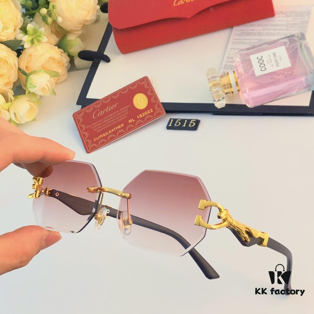 Cartier-Inspired Retro Wooden Texture Leopard Temple Sunglasses for Men and Women, Octagonal Fashion UV Protection Shades