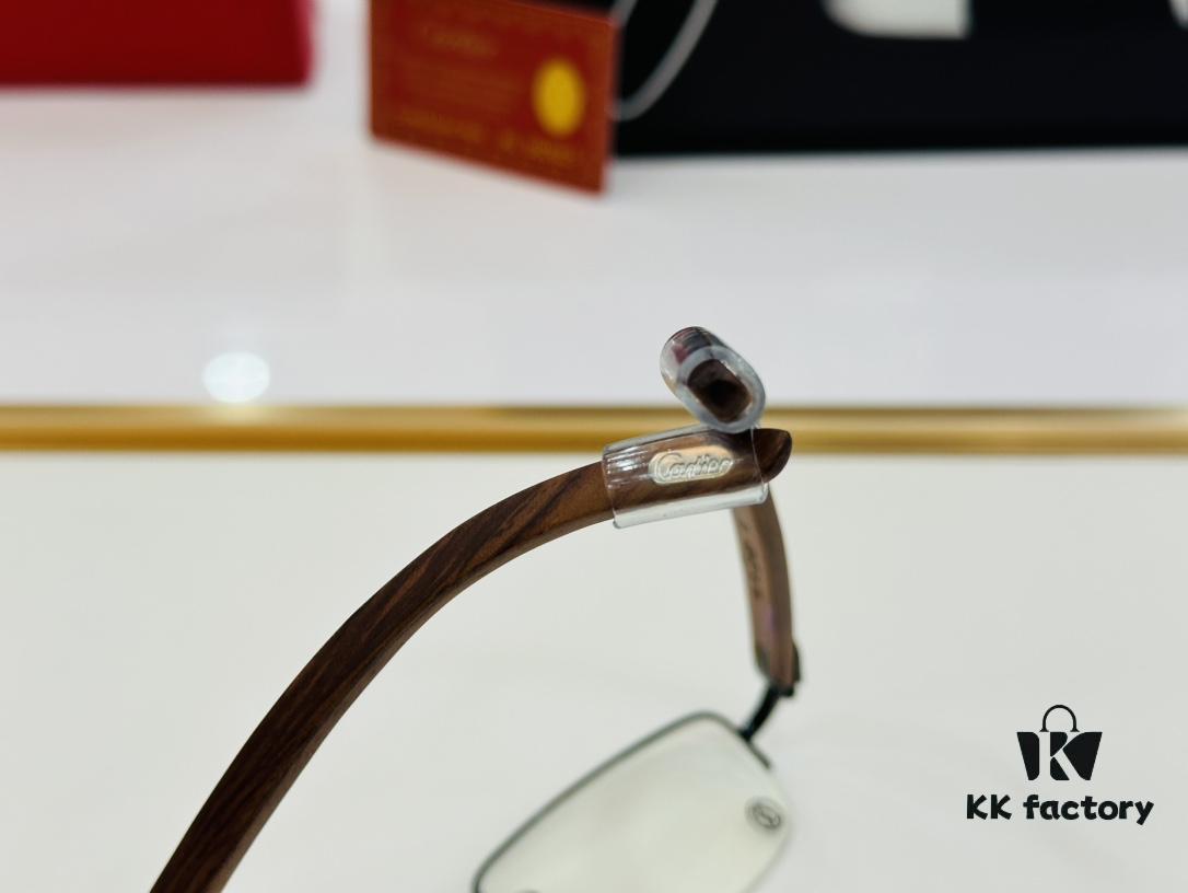 Cartier - CT00536O Size: 54 □ 19-140 Men's Sunglasses, Universal Frame Shape, Comfortable Fit, Suitable for All Face Types, Can Be Fitted with Prescription Lenses, Wooden Temples