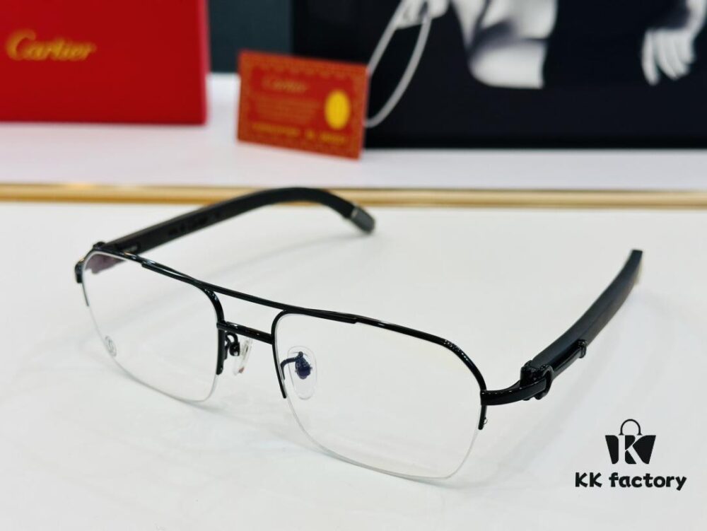 Cartier CT00536O Size: 55 □ 18-140 Men's Sunglasses Recommended, Flattering on All Face Shapes, Comfortable to Wear, Compatible with Prescription Lenses, Wooden Temples