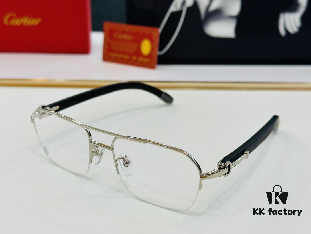 Cartier CT00536O Size: 55 □ 18-140 Men's Sunglasses Recommended, Flattering on All Face Shapes, Comfortable to Wear, Compatible with Prescription Lenses, Wooden Temples