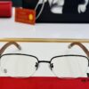 Cartier - CT8101 Size: 56□18-140 Men's Sunglasses, Universal Frame Shape for All Face Types, Comfortable Wear, Compatible with Prescription Lenses, Wooden Temples
