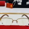 Cartier - CT8101 Size: 56□18-140 Men's Sunglasses, Universal Frame Shape for All Face Types, Comfortable Wear, Compatible with Prescription Lenses, Wooden Temples