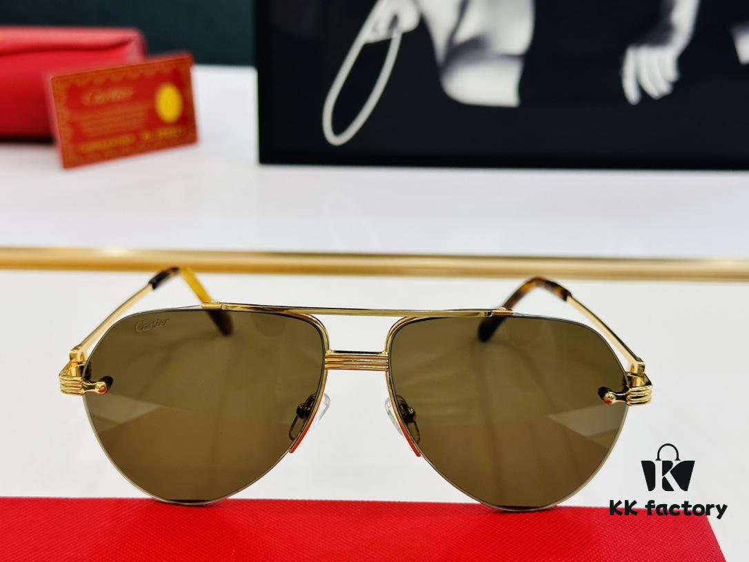 New Arrival Cartier CA Model CT0427S Size 60-15-145 High-Quality Brand Iconic X Driving Sunglasses
