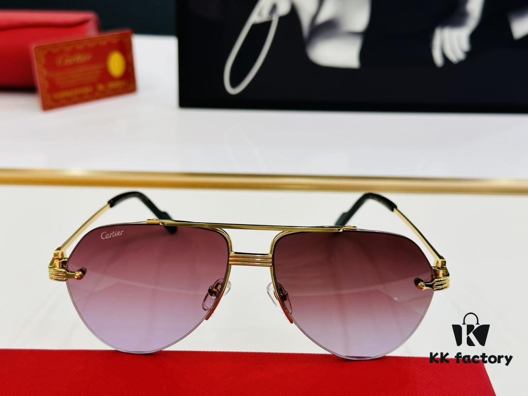 New Arrival Cartier CA Model CT0427S Size 60-15-145 High-Quality Brand Iconic X Driving Sunglasses