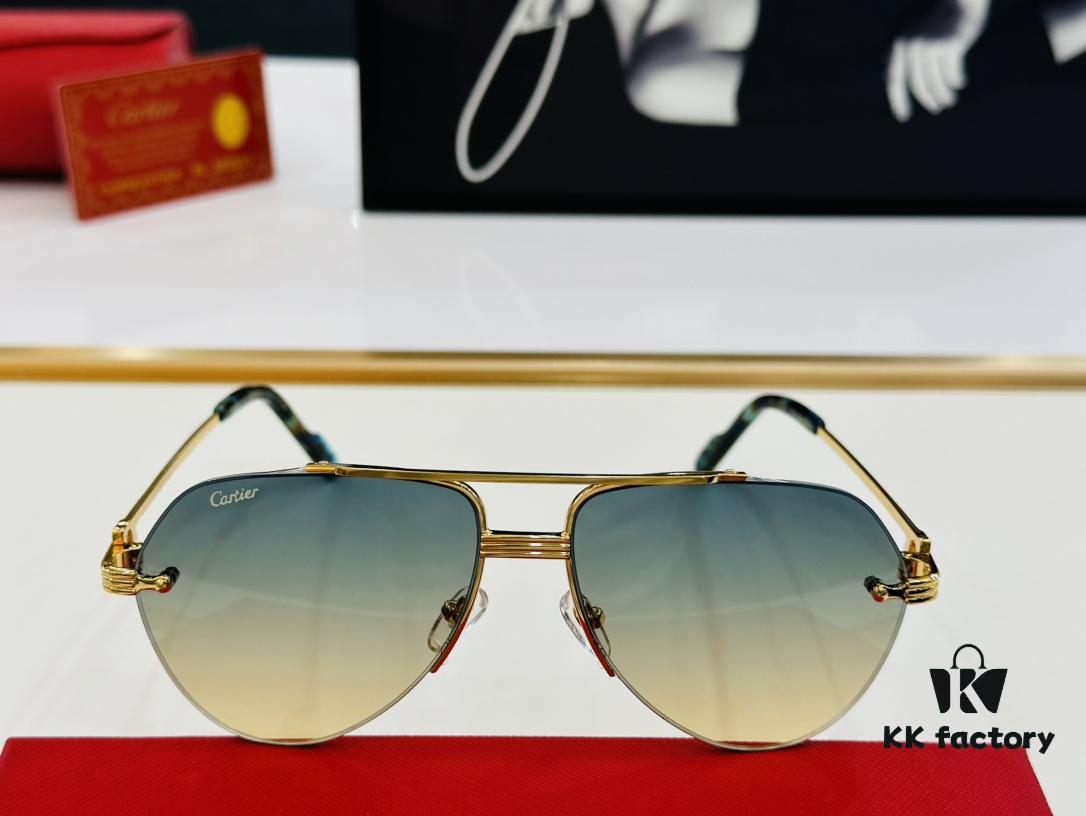 New Arrival Cartier CA Model CT0427S Size 60-15-145 High-Quality Brand Iconic X Driving Sunglasses