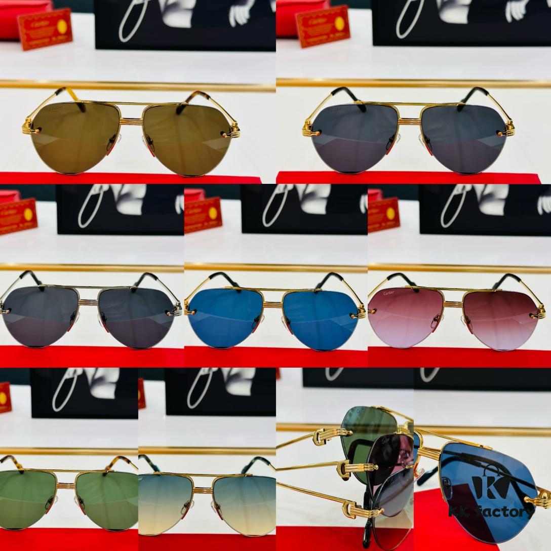 New Arrival Cartier CA Model CT0427S Size 60-15-145 High-Quality Brand Iconic X Driving Sunglasses