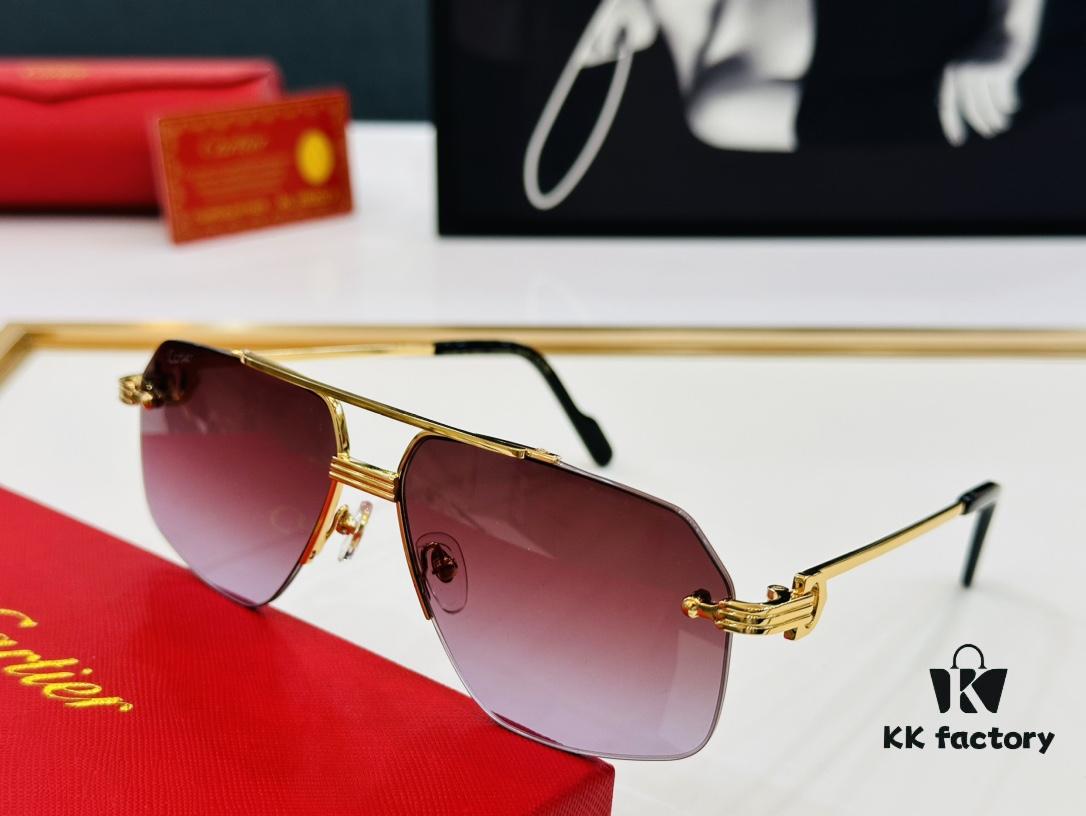 New Arrival Cartier Model CT0427S Size 60-15-145 High-Quality Brand Iconic Driving Sunglasses