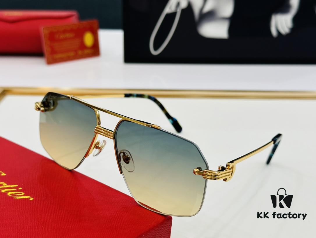 New Arrival Cartier Model CT0427S Size 60-15-145 High-Quality Brand Iconic Driving Sunglasses