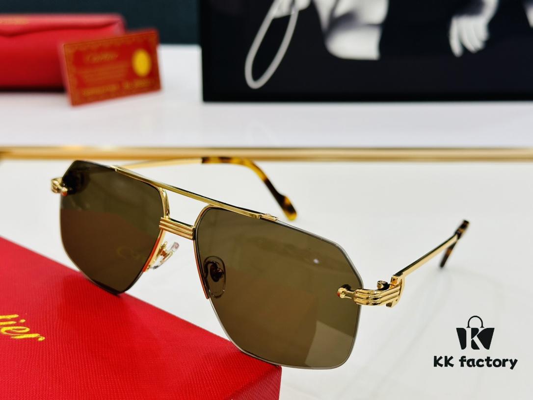 New Arrival Cartier Model CT0427S Size 60-15-145 High-Quality Brand Iconic Driving Sunglasses