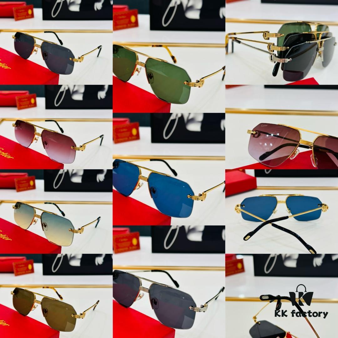 New Arrival Cartier Model CT0427S Size 60-15-145 High-Quality Brand Iconic Driving Sunglasses