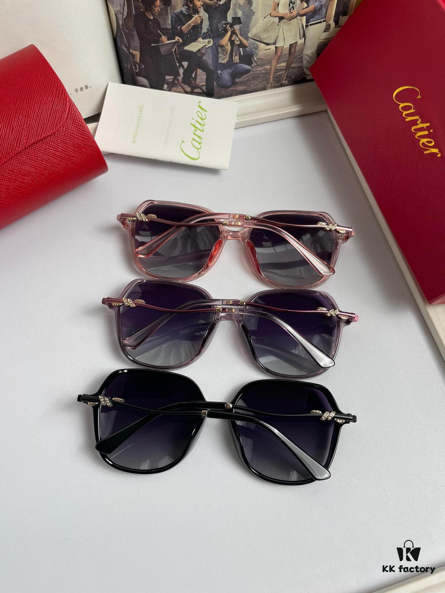 New Arrival Cartier Women's Oversized Sunglasses with PC Frame and Temples; Imported Polarized Pola8 Lenses