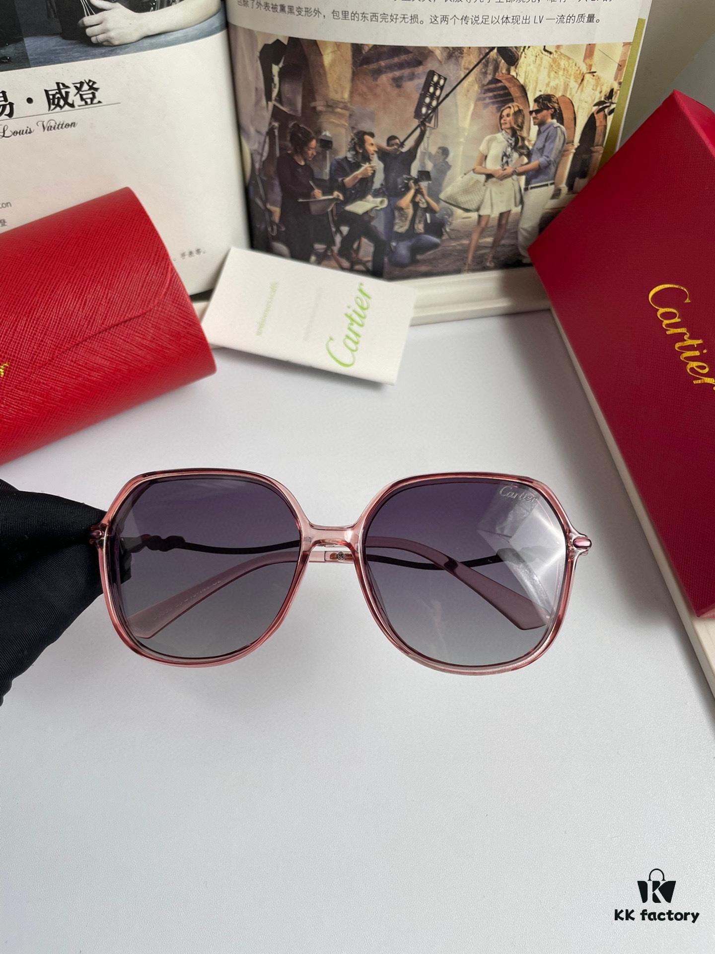 New Arrival Cartier Women's Oversized Sunglasses with PC Frame and Temples; Imported Polarized Pola8 Lenses