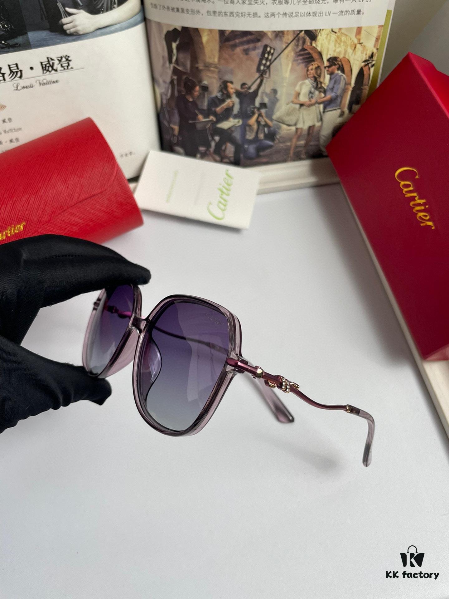 New Arrival Cartier Women's Oversized Sunglasses with PC Frame and Temples; Imported Polarized Pola8 Lenses