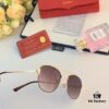 Cartier Double Bridge Frog-Shaped Sunglasses Cross-border New Arrival Oval Metal European and American Fashion Sun Glasses for Men and Women, Unisex Couple Shades