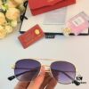 Cartier Double Bridge Frog-Shaped Sunglasses Cross-border New Arrival Oval Metal European and American Fashion Sun Glasses for Men and Women, Unisex Couple Shades