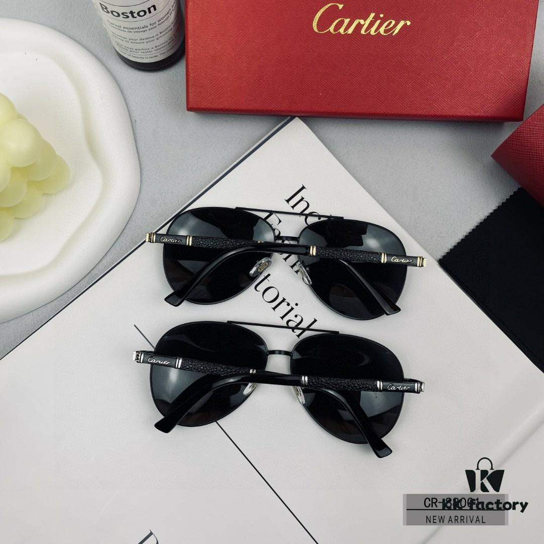 Cartier France - Men's Sunglasses with Polarized Lenses, Lightweight Metal Frame, Fashionable and Luxurious Design