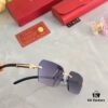 Cartier New Fashion Frameless Cut-Out Sunglasses, UV Protection for Summer, Stylish Streetwear Sun Glasses that Slim the Face