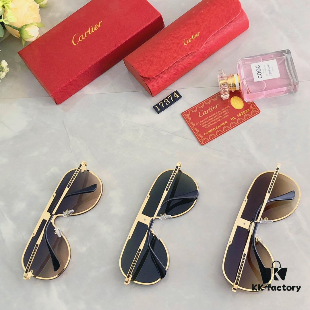 Cartier New Unibody Frameless Sunglasses, Stylish Eyewear for Men and Women, Trendy European and American Fashion Driving Glasses