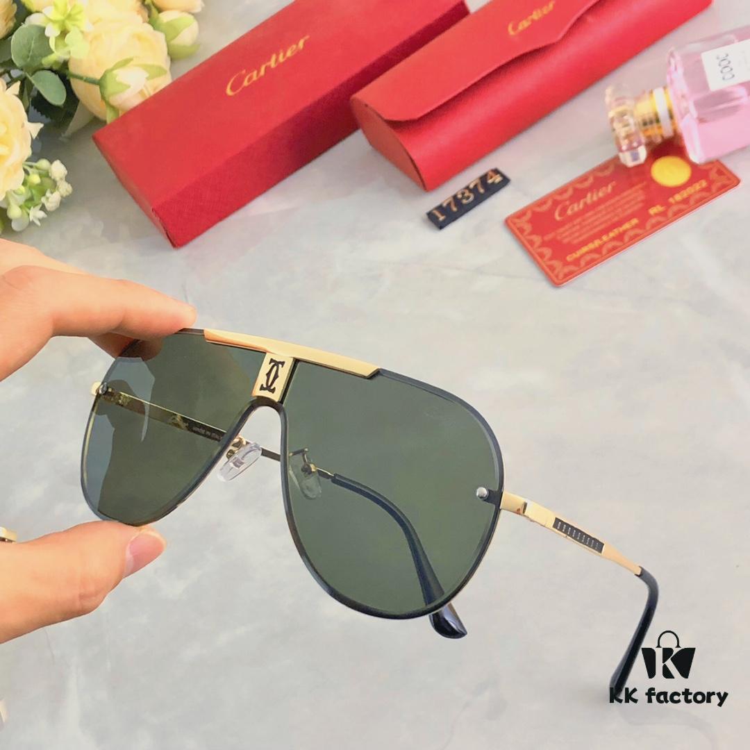 Cartier New Unibody Frameless Sunglasses, Stylish Eyewear for Men and Women, Trendy European and American Fashion Driving Glasses