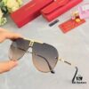 Cartier New Unibody Frameless Sunglasses, Stylish Eyewear for Men and Women, Trendy European and American Fashion Driving Glasses