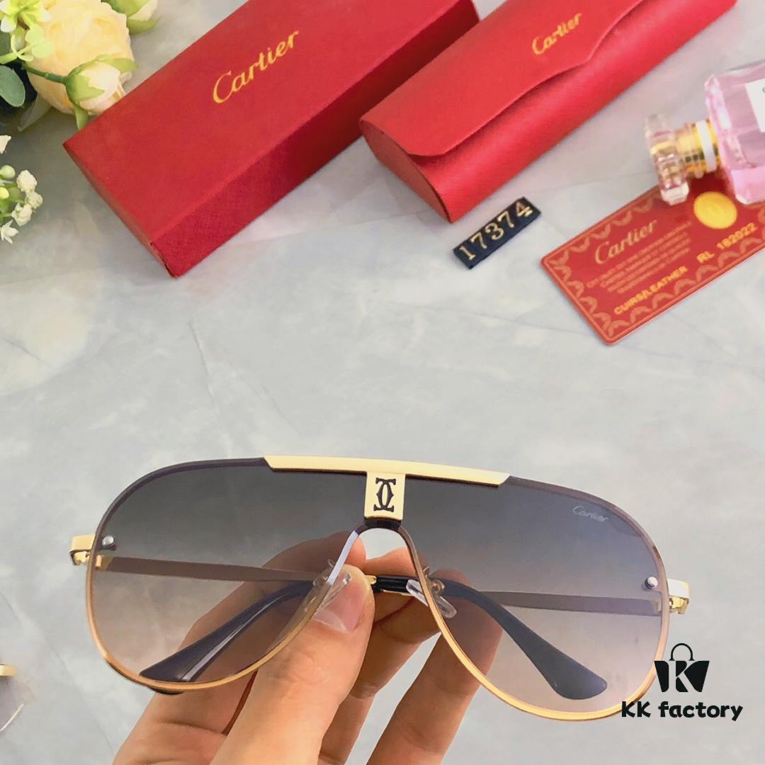 Cartier New Unibody Frameless Sunglasses, Stylish Eyewear for Men and Women, Trendy European and American Fashion Driving Glasses