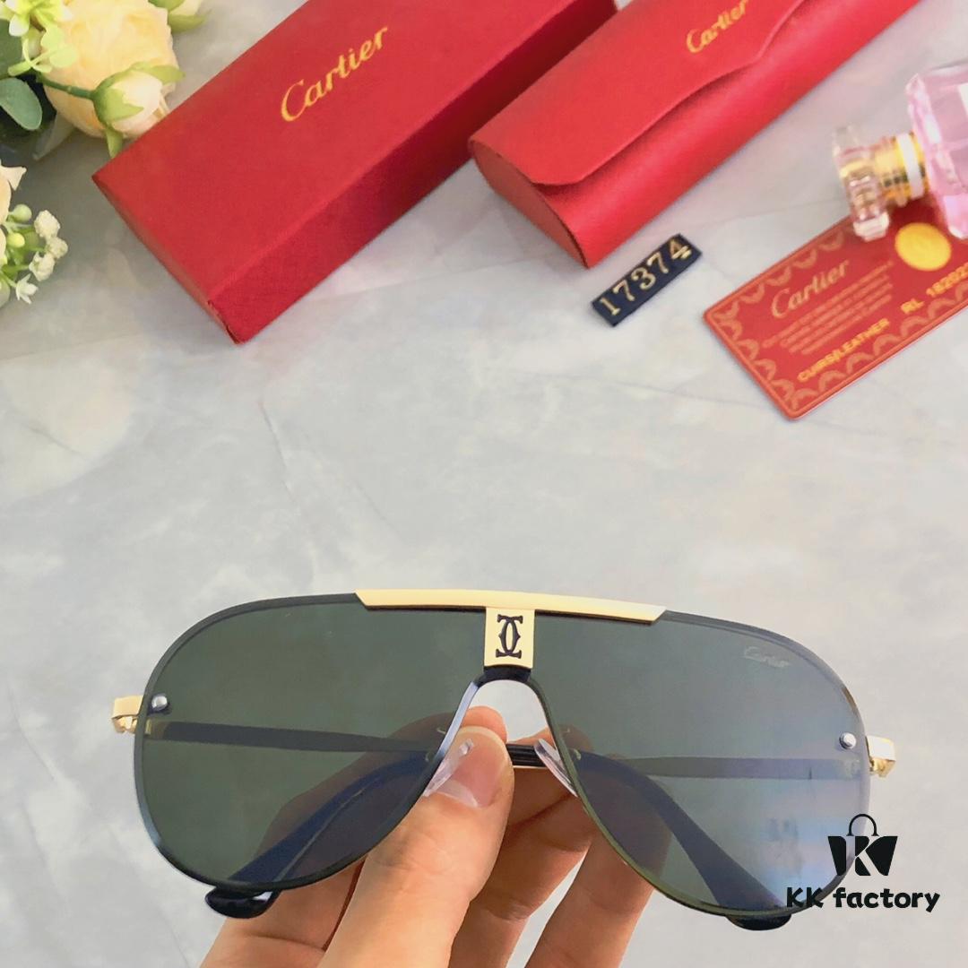Cartier New Unibody Frameless Sunglasses, Stylish Eyewear for Men and Women, Trendy European and American Fashion Driving Glasses