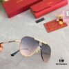 Cartier New Unibody Frameless Sunglasses, Stylish Eyewear for Men and Women, Trendy European and American Fashion Driving Glasses