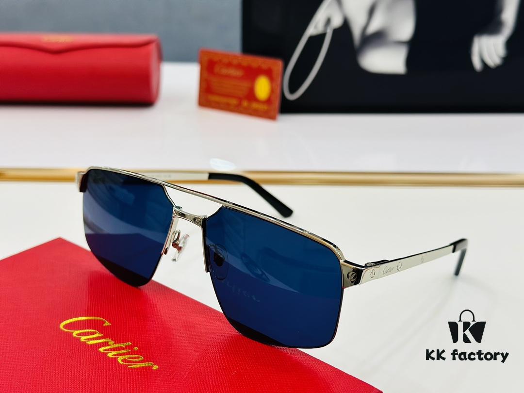 New Arrival Cartier MODEL: CT0385 Size: 60□15-140 High-Quality Brand-Iconic C-Shaped Sunglasses
