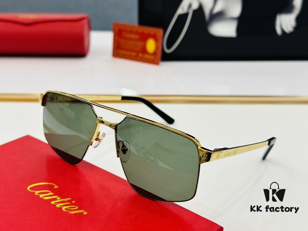 New Arrival Cartier MODEL: CT0385 Size: 60□15-140 High-Quality Brand-Iconic C-Shaped Sunglasses