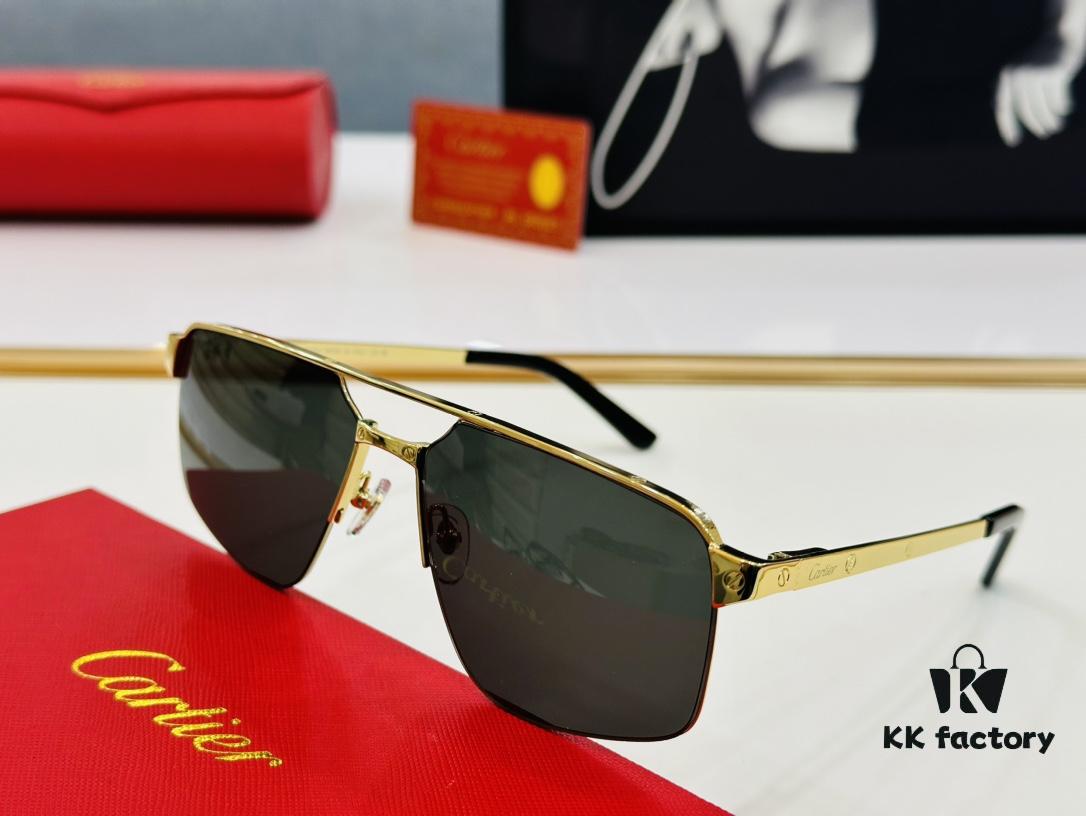 New Arrival Cartier MODEL: CT0385 Size: 60□15-140 High-Quality Brand-Iconic C-Shaped Sunglasses