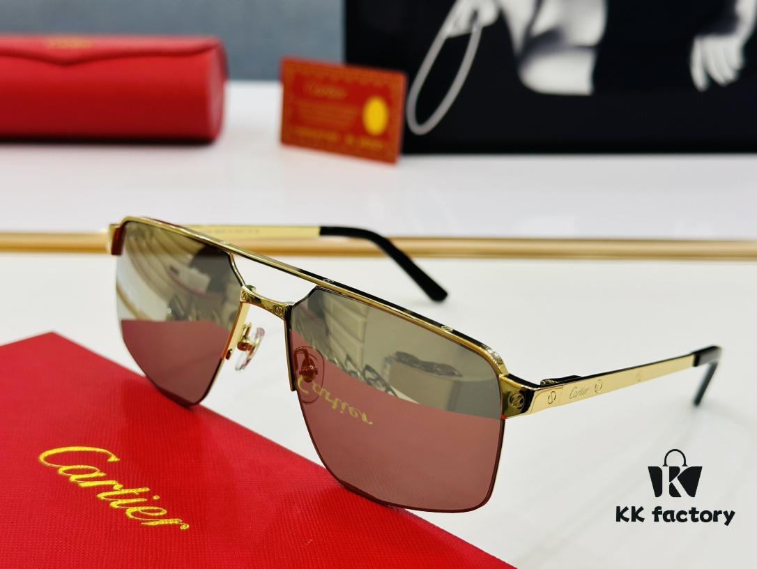 New Arrival Cartier MODEL: CT0385 Size: 60□15-140 High-Quality Brand-Iconic C-Shaped Sunglasses