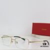 Cartier CT0255O Size: 55 □ 18-145 Letter Screw Temple High-Quality Business Ultra-Light Pure Titanium Half-Rim Square Fashion Eyeglass Frame Sunglasses