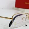 Cartier CT0255O Size: 55 □ 18-145 Letter Screw Temple High-Quality Business Ultra-Light Pure Titanium Half-Rim Square Fashion Eyeglass Frame Sunglasses
